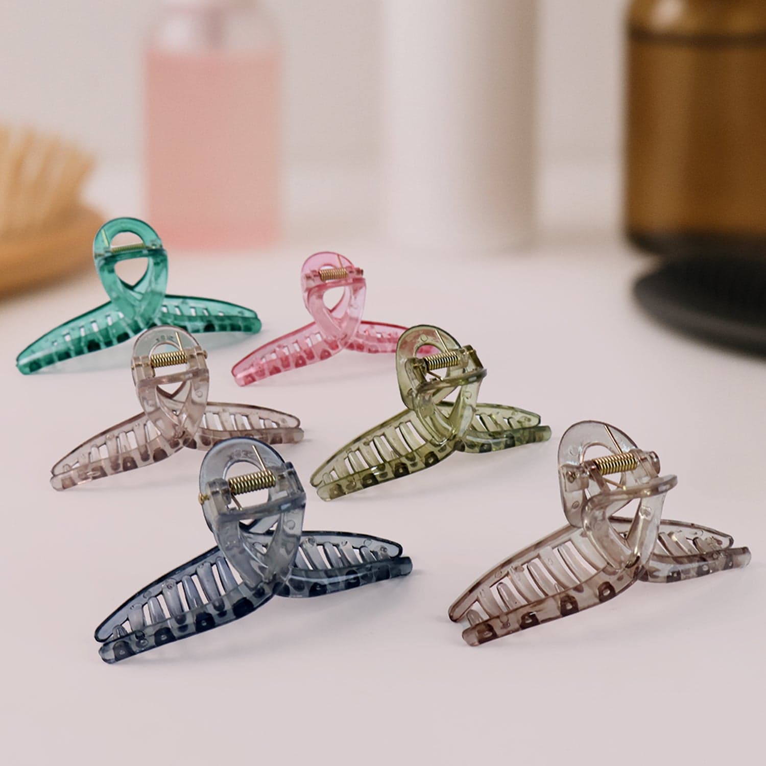 Hair Clutcher Clips Mix Design Multicolor 6 Pc thumbnail 3