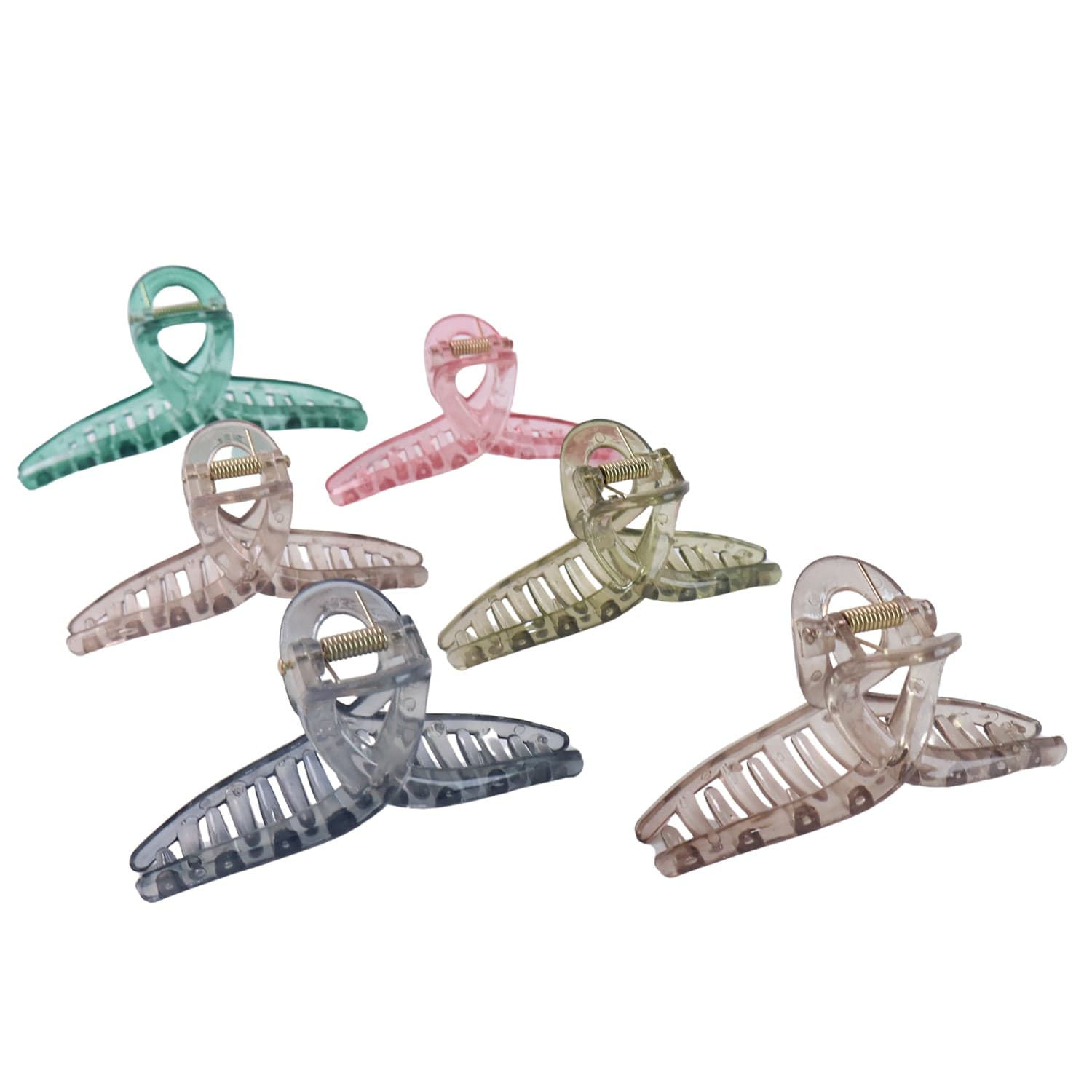 Hair Clutcher Clips Mix Design Multicolor 6 Pc thumbnail 4