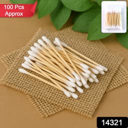 Eco Friendly Wooden Cotton Ear Buds 1 Pkt 100 Pc