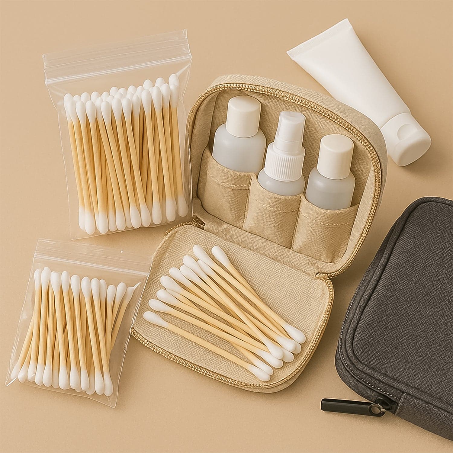 Eco Friendly Wooden Cotton Ear Buds 1 Pkt 100 Pc thumbnail 2