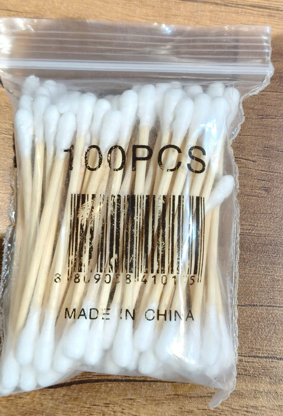 Eco Friendly Wooden Cotton Ear Buds 1 Pkt 100 Pc thumbnail 6