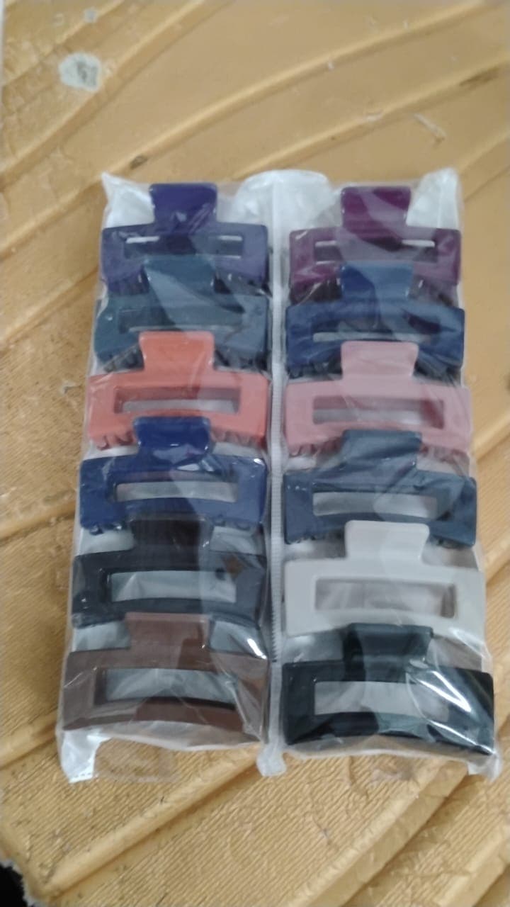 14324 Plastic Hair Claw Clip 12Pc thumbnail 6
