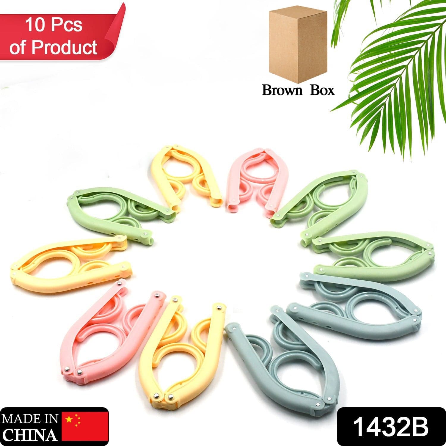 10 Pcs Portable Folding Clothes Hanger Creative Travel Easy to Carry Clothes Hanger for Adults and Children thumbnail 2