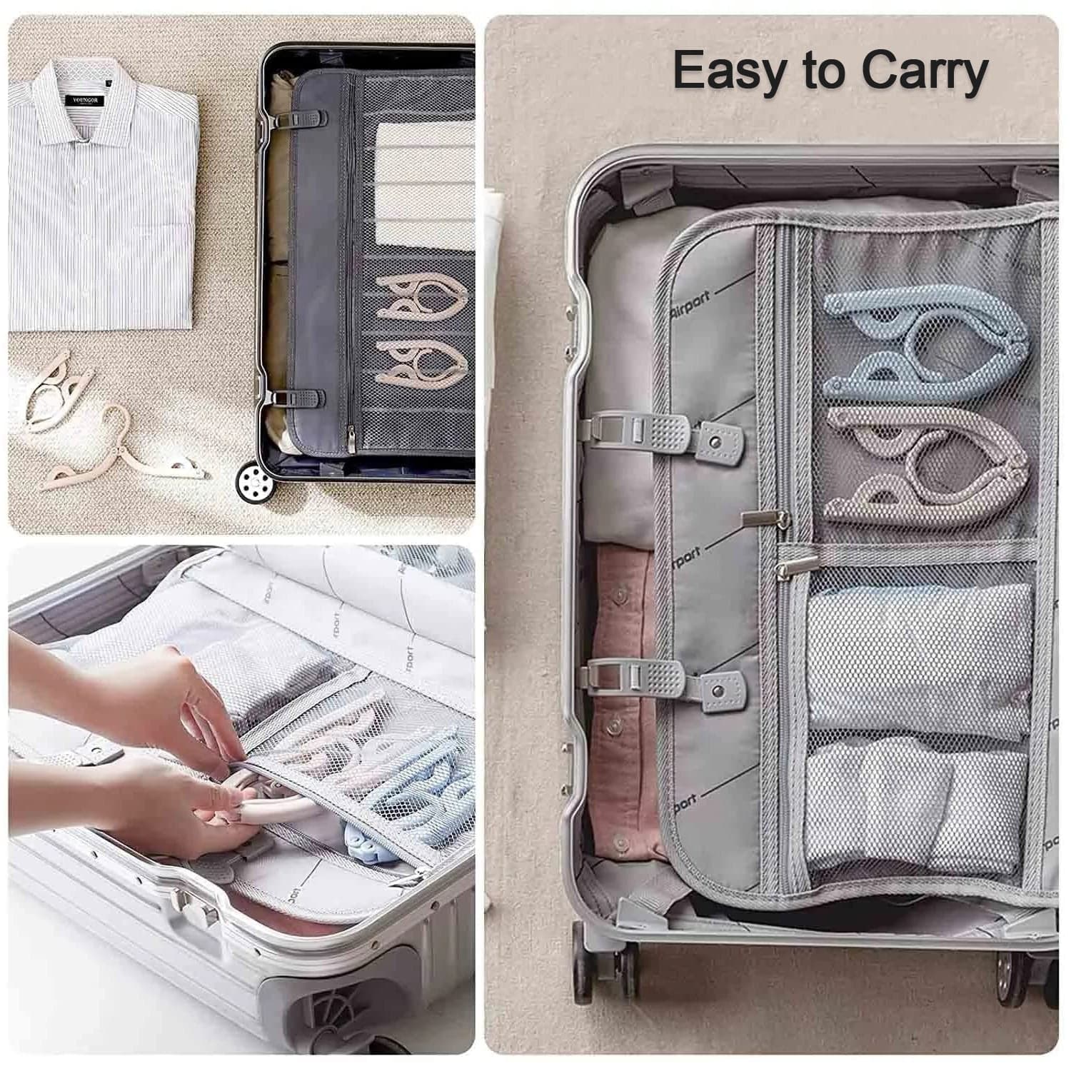 10 Pcs Portable Folding Clothes Hanger Creative Travel Easy to Carry Clothes Hanger for Adults and Children thumbnail 7
