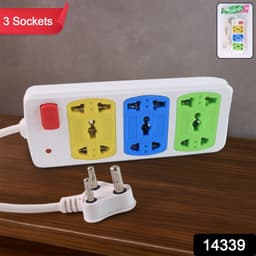 Compact 3 Socket Universal Extension Board 1 Pc