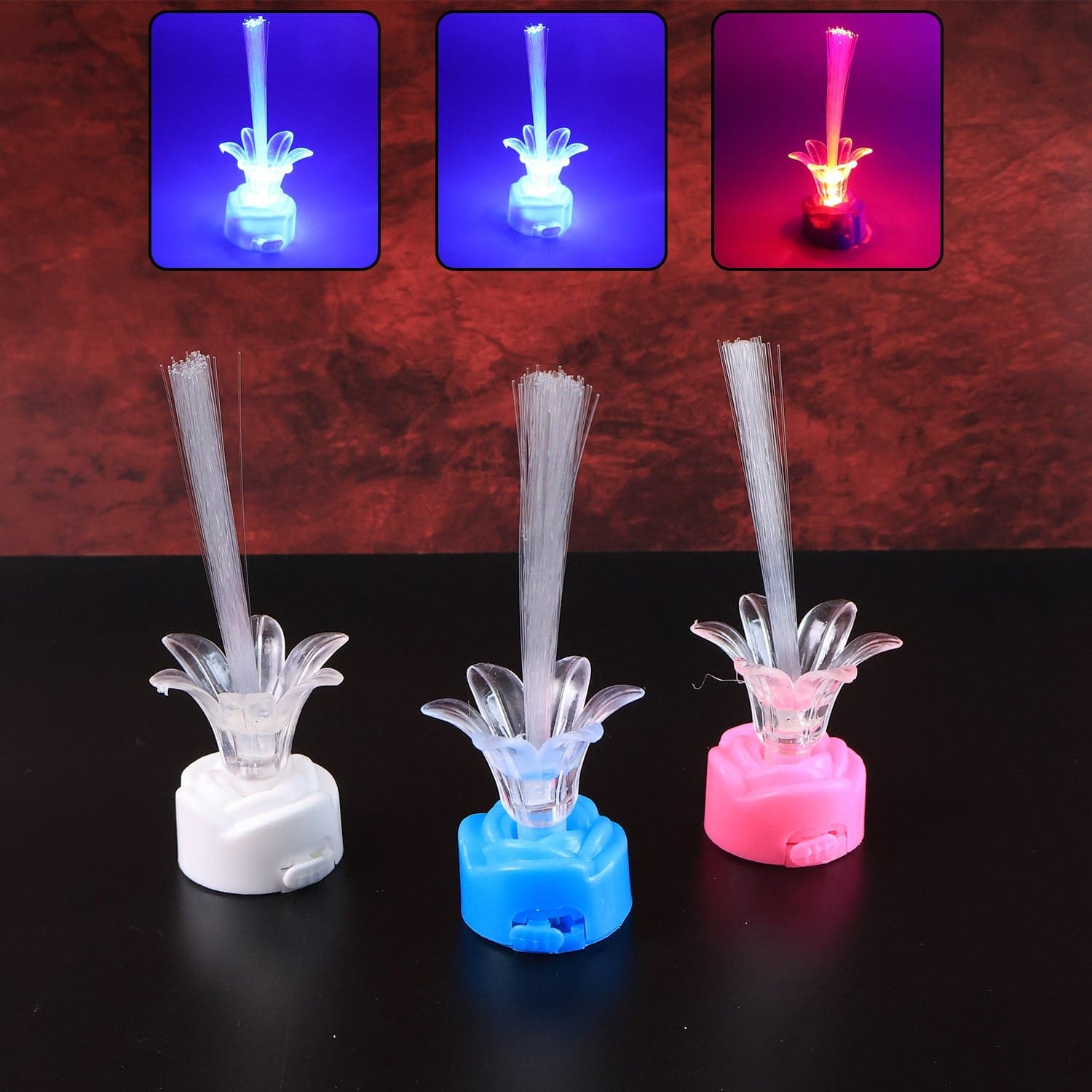 Led Flower Night Lamps 3Pc thumbnail 5