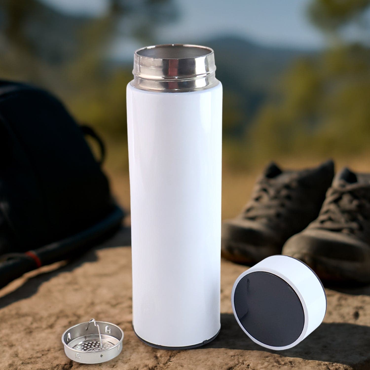 White Vacuum Insulated Water Bottle 1 Pc 500Ml thumbnail 3
