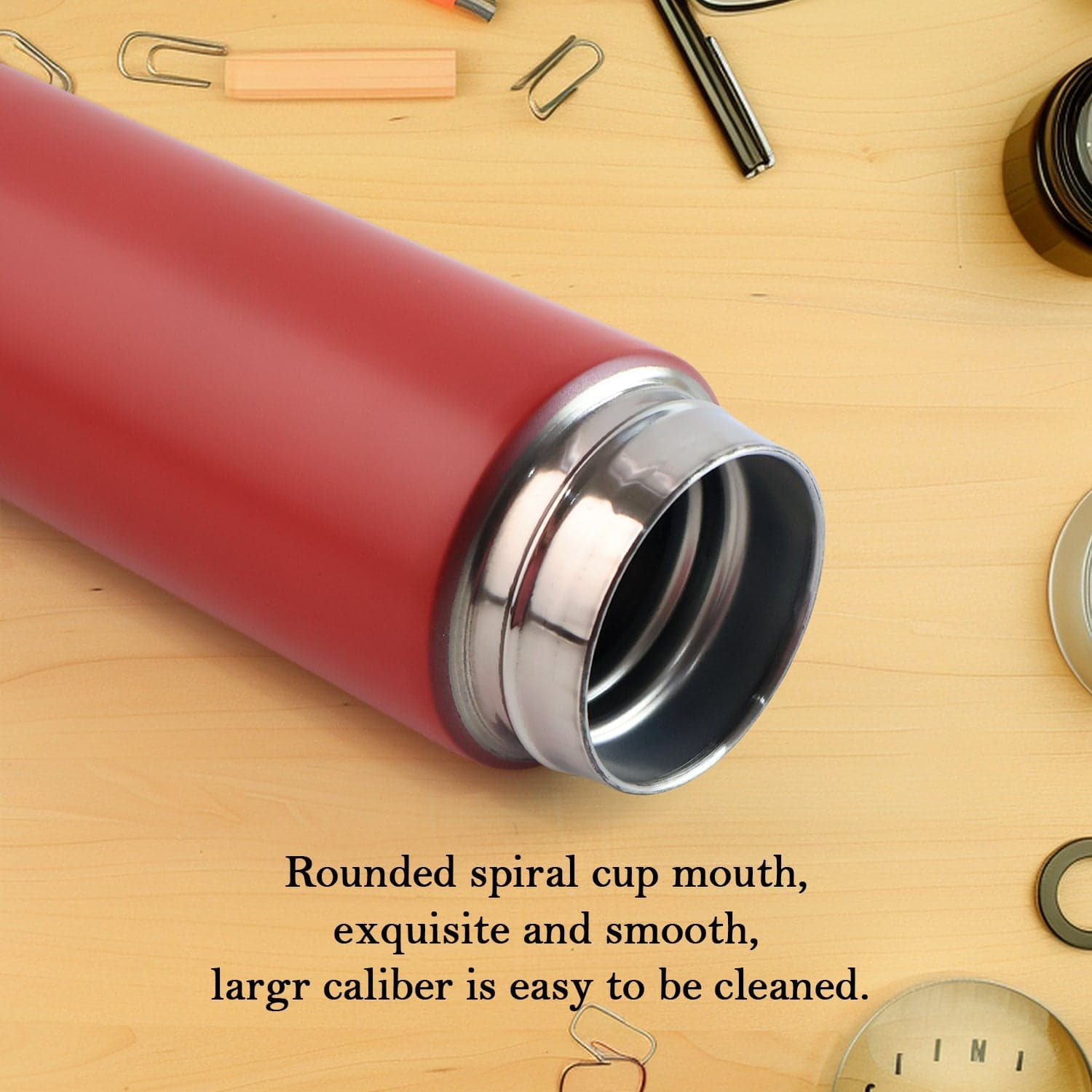 Red Vacuum Insulated Water Bottle 1 Pc 500Ml thumbnail 3