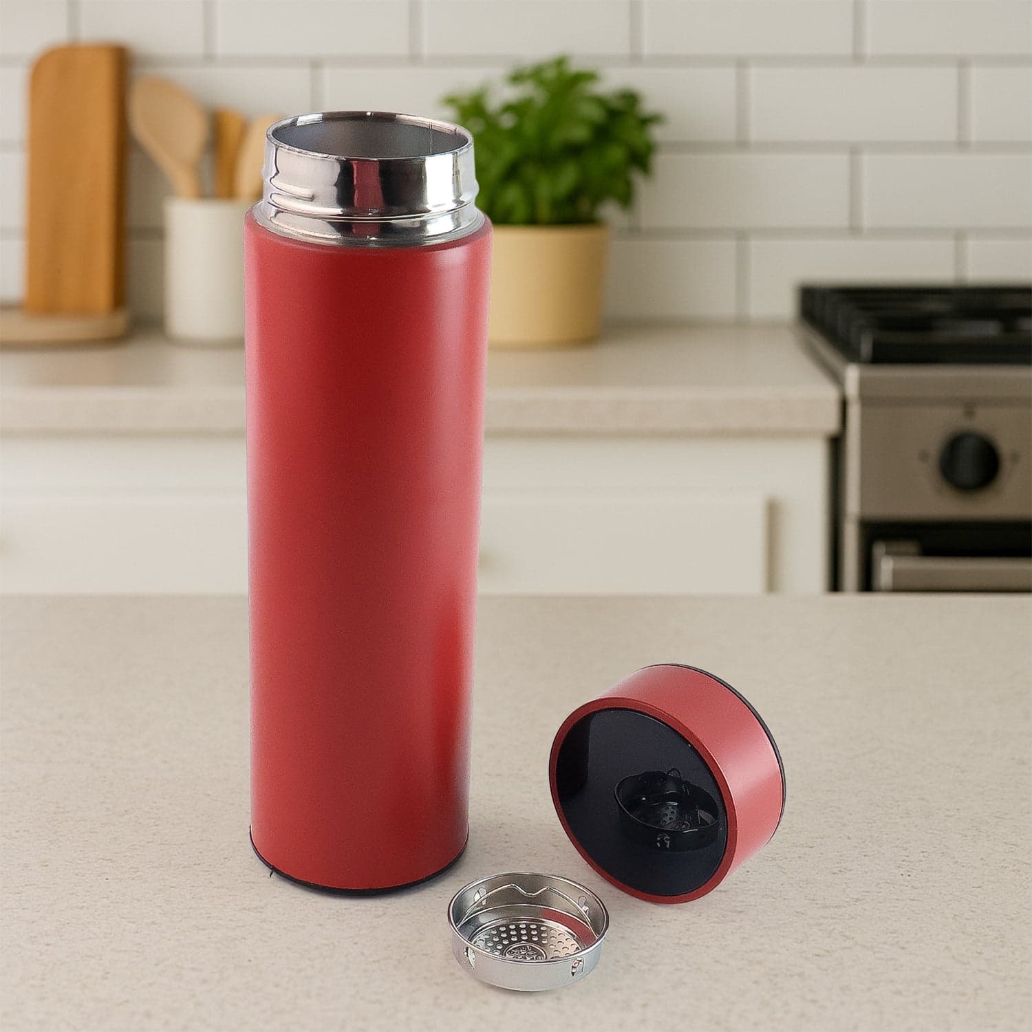 Red Vacuum Insulated Water Bottle 1 Pc 500Ml thumbnail 5