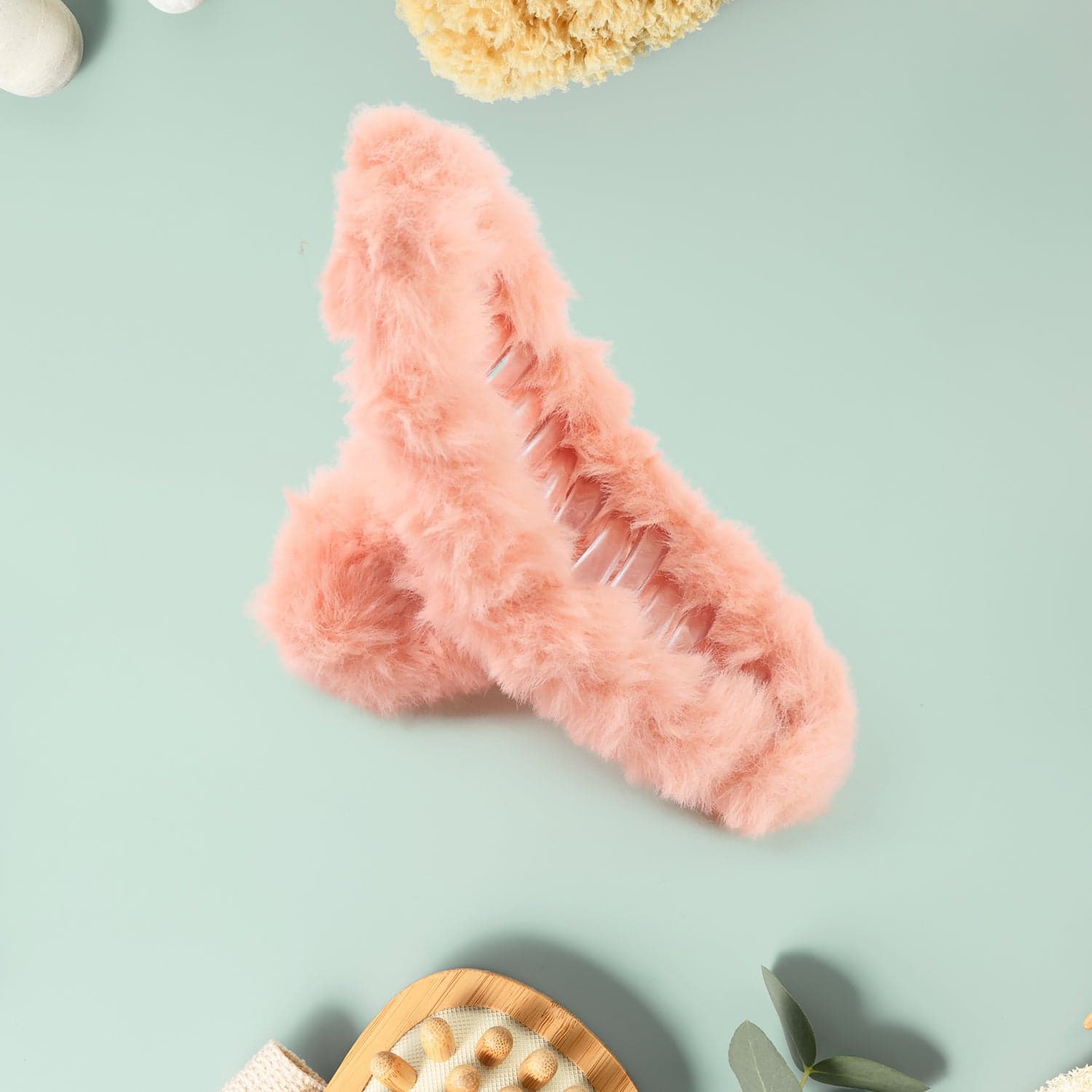 14353 Soft Fur Coated Hair Clip Set 12Pc thumbnail 6