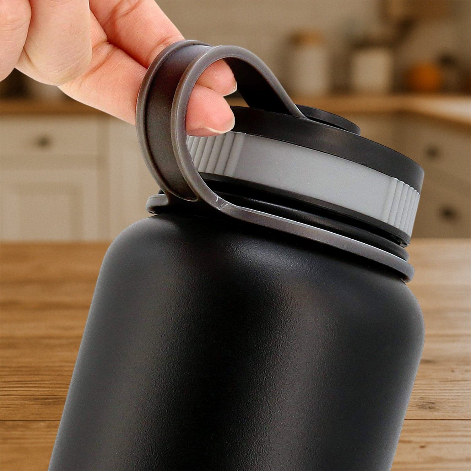 14360 Black Vacuum Ss Water Bottle 1000Ml thumbnail 6