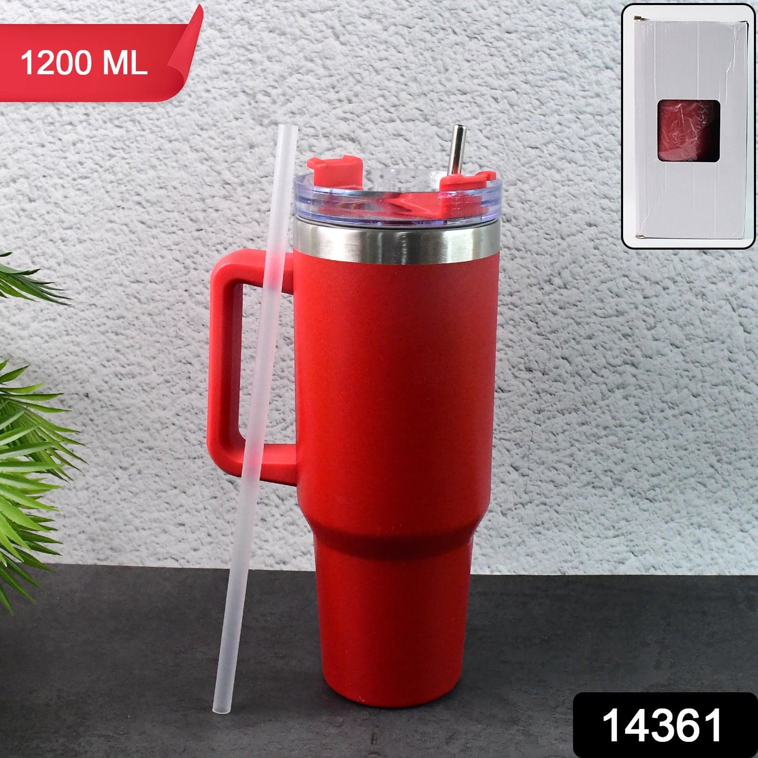 14361 Black Ss Vacuum Tumbler With Lid thumbnail 1