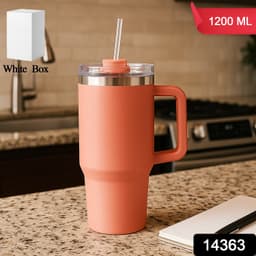 14363 Peach Ss Vacuum Tumbler With Lid
