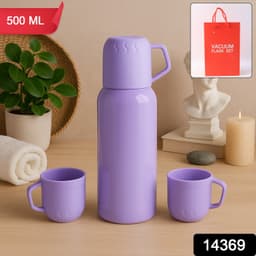Purple Vacuum Flask Set 500Ml
