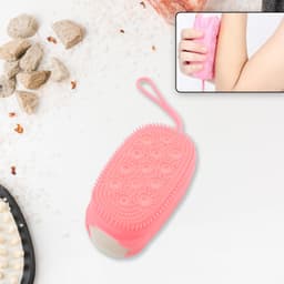 Super Soft Silicone Bath Brush of Double-Sided Body Scrubber for Deep Cleansing & Exfoliation (1 Pc)