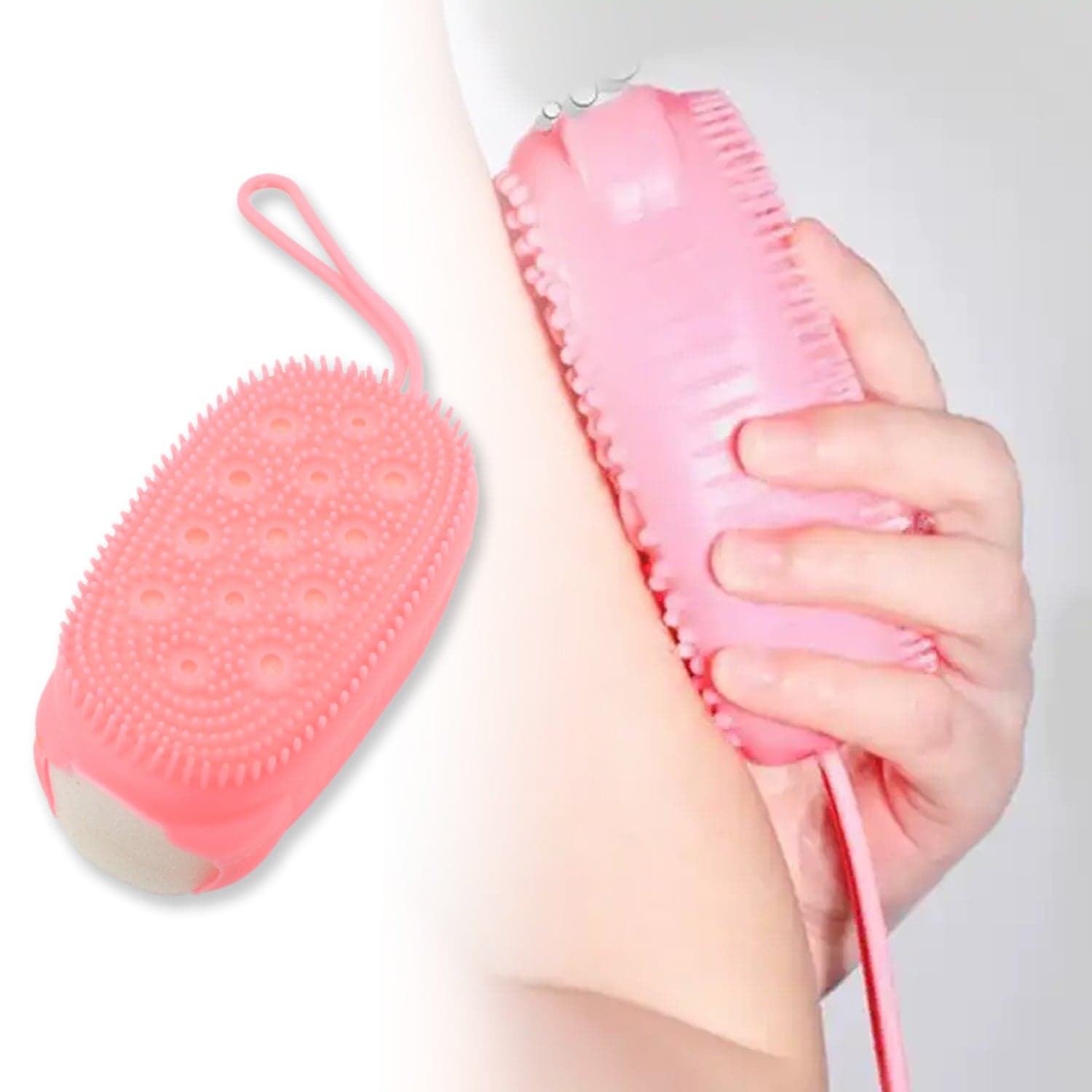 Super Soft Silicone Bath Brush of Double-Sided Body Scrubber for Deep Cleansing & Exfoliation (1 Pc) thumbnail 3