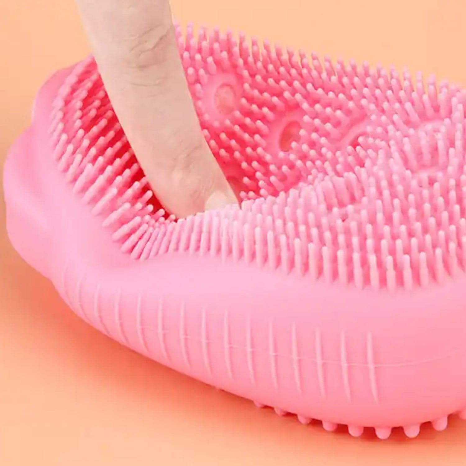 Super Soft Silicone Bath Brush of Double-Sided Body Scrubber for Deep Cleansing & Exfoliation (1 Pc) thumbnail 6