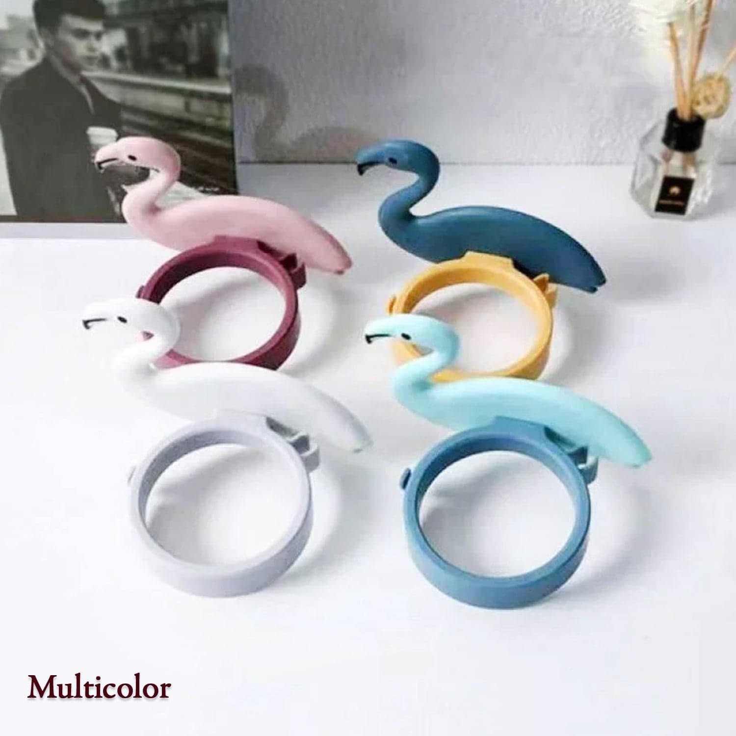 Hair Dryer Wall Mount Holder, Organiser Stand with Hooks for Bathroom Storage thumbnail 4
