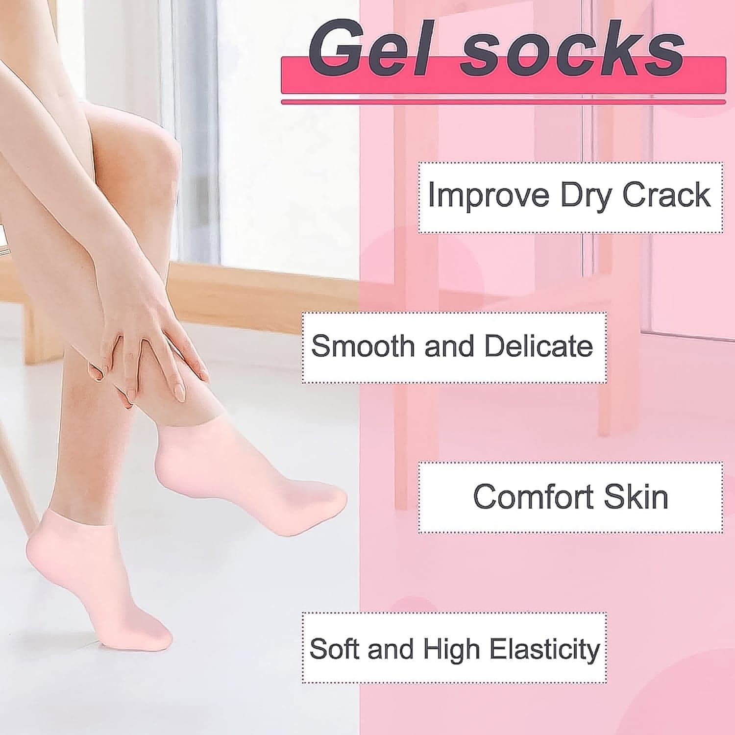 Silicone Moisturizing Socks (1 Pair) thumbnail 6