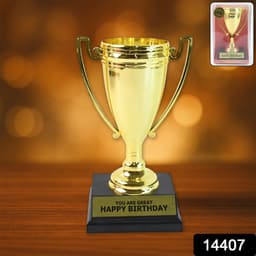 14407 Plastic Golden Birthday Trophy