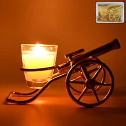Top Cannon Tealight Holder / Candle Holder, Diwali (1 Pc)