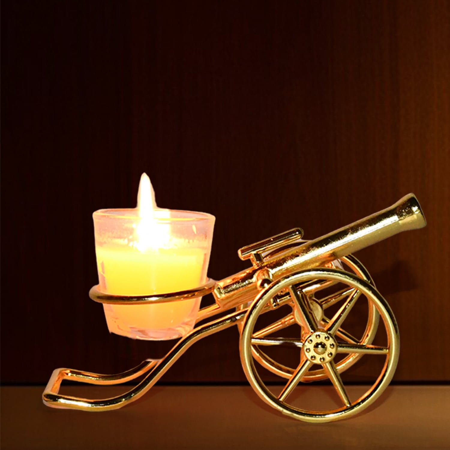 Top Cannon Tealight Holder / Candle Holder, Diwali (1 Pc) thumbnail 3