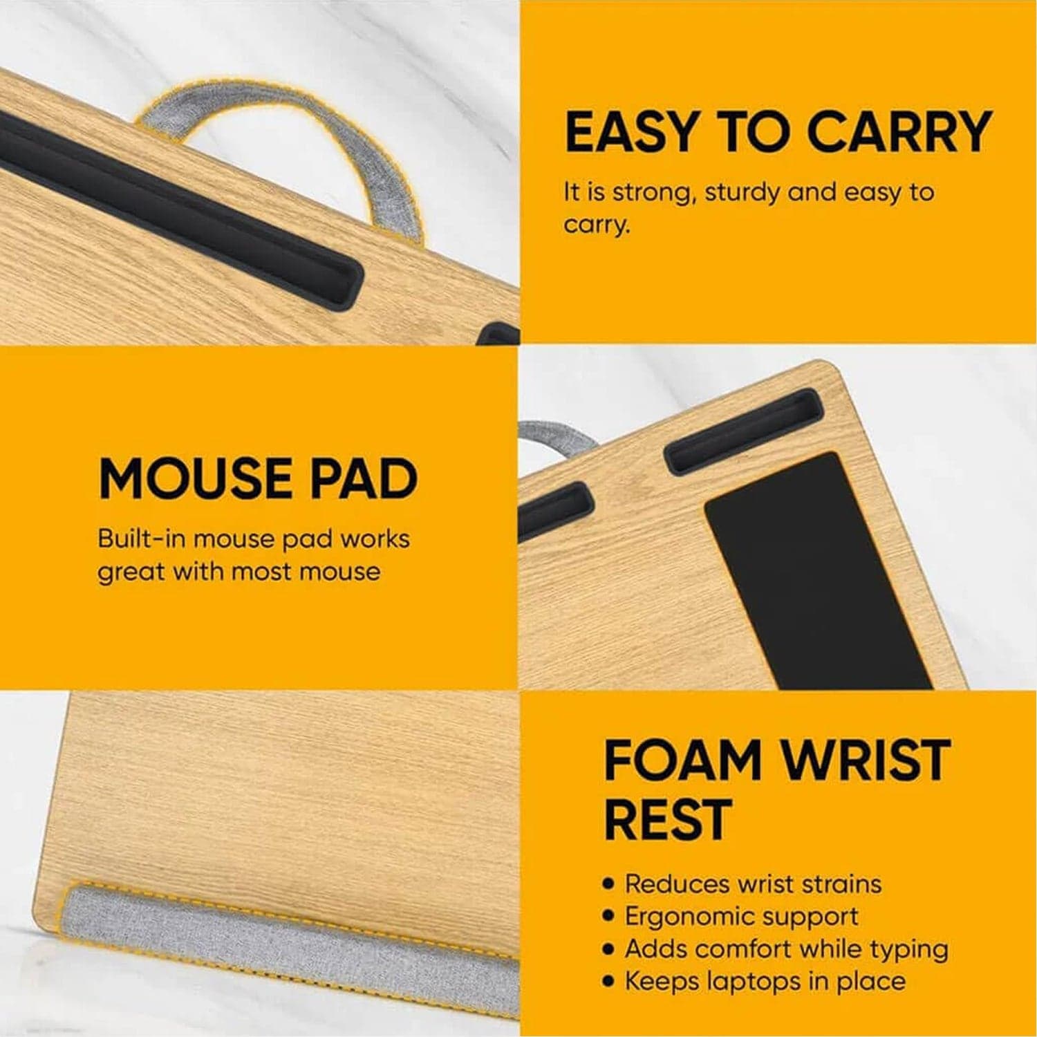 Portable Laptop Table with Mouse Pad (55—35 Cm / 1 Pc) thumbnail 9