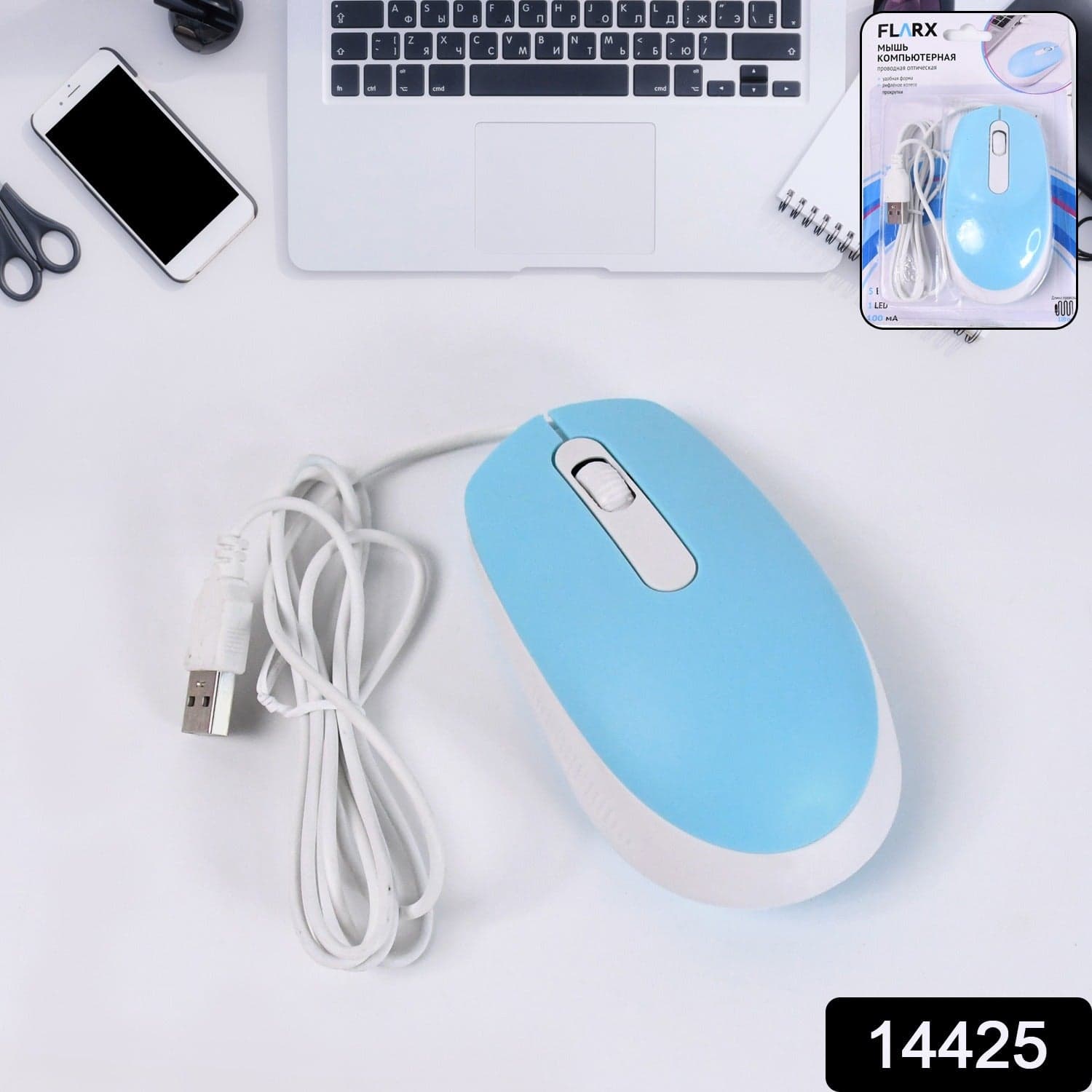 3 Button Ergonomic Design Wired Computer Mouse thumbnail 2