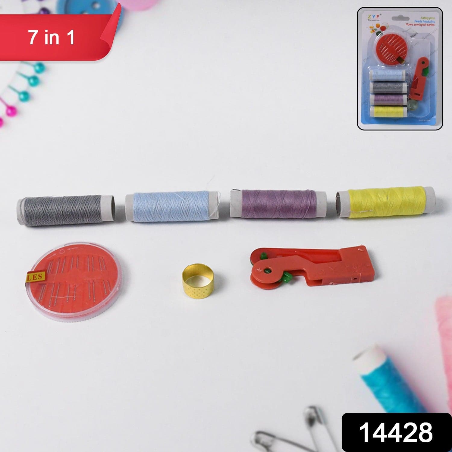 7 in 1 Multipurpose Tailoring Sewing Accessories Kit (1 Set) thumbnail 2