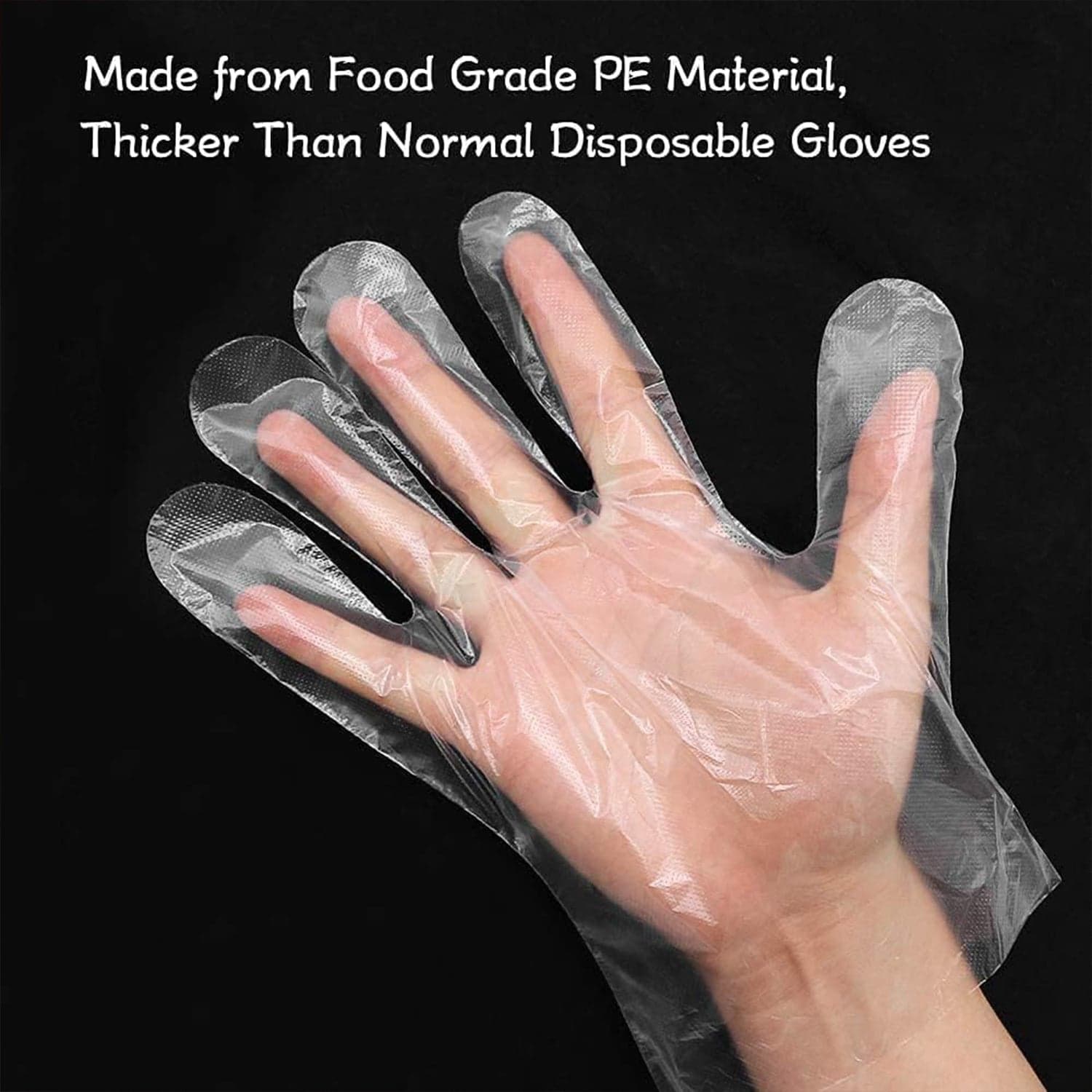 Eco-Friendly Kitchen Hand Gloves, Disposal hand gloves, Free size (100 Pc) thumbnail 6