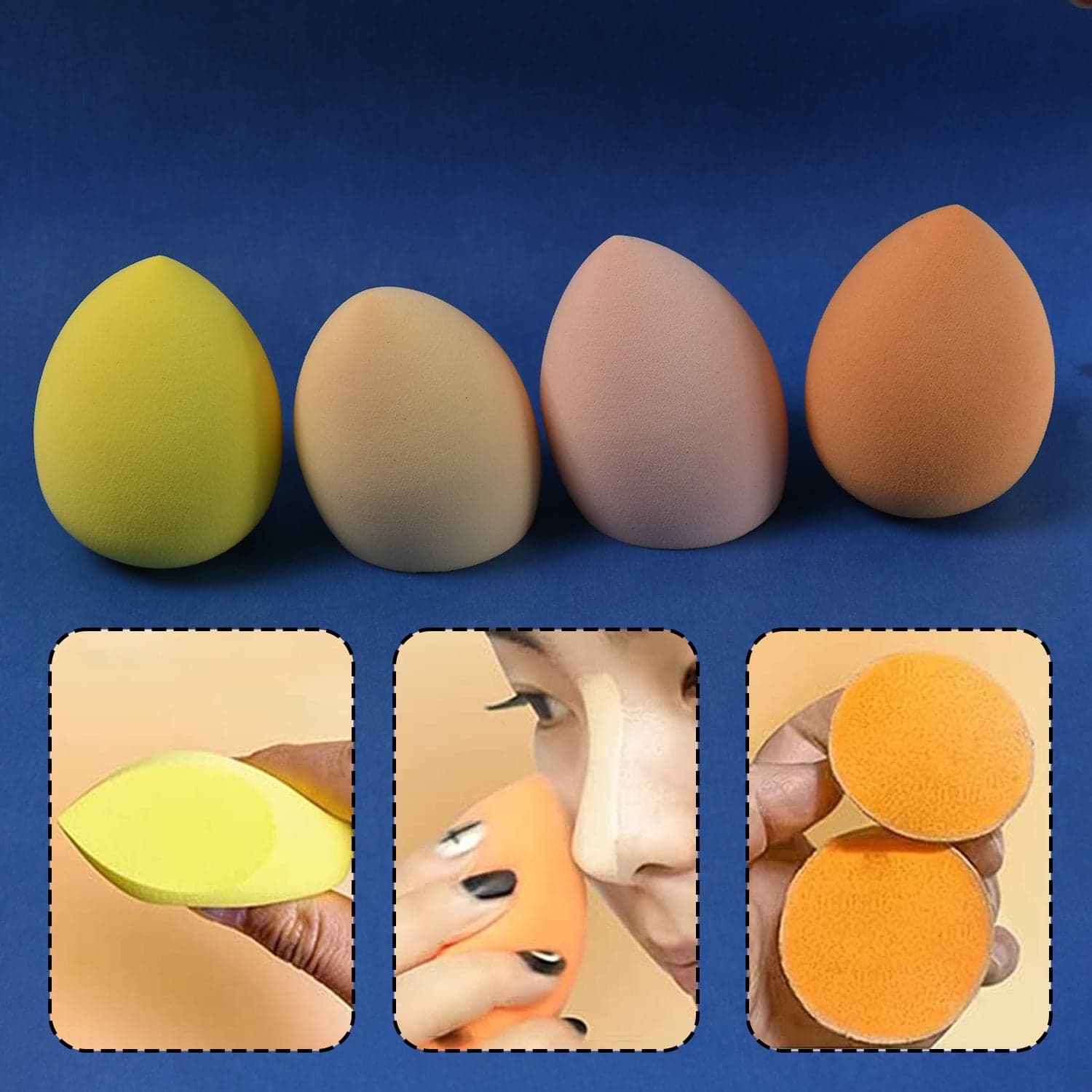 Makeup Sponges Set, Perfect for Liquid, Cream, and Powder (4 Pcs Set With Case) thumbnail 4