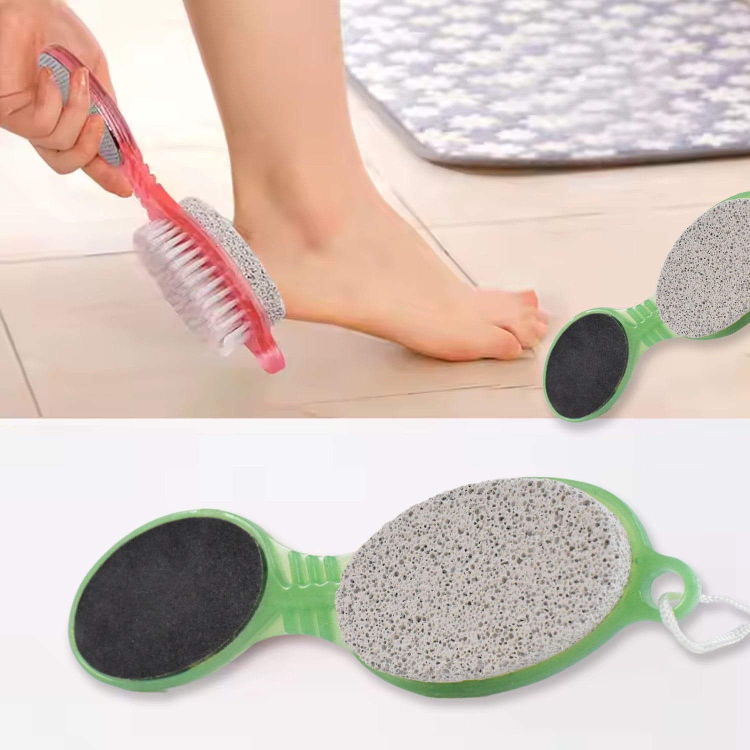 5 In 1 Pedicure Tool Pedicure Brush For Feet Foot Scrubber Foot File With Nail Cutter thumbnail 4