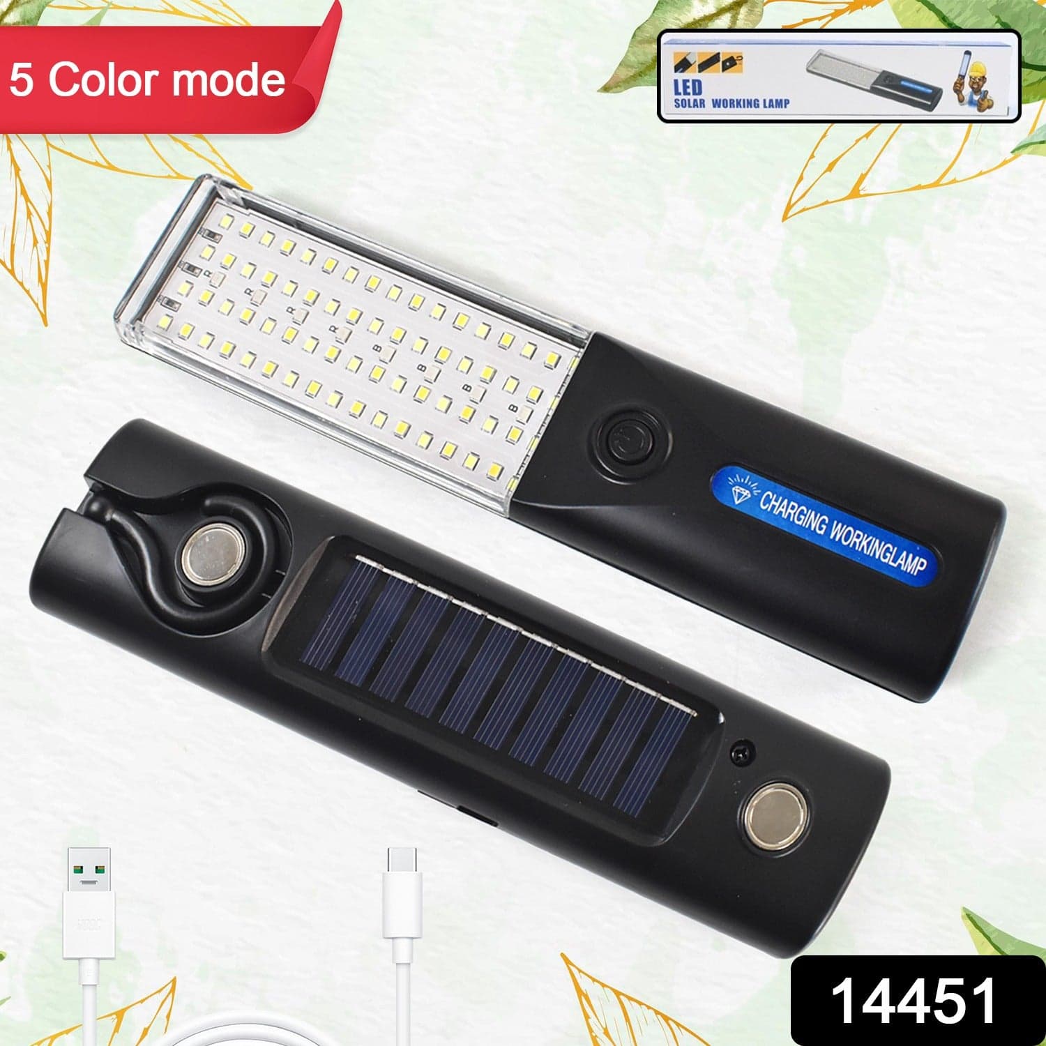 Portable Solar LED Lamp Light Emergency Work Light (1 Pc) thumbnail 2