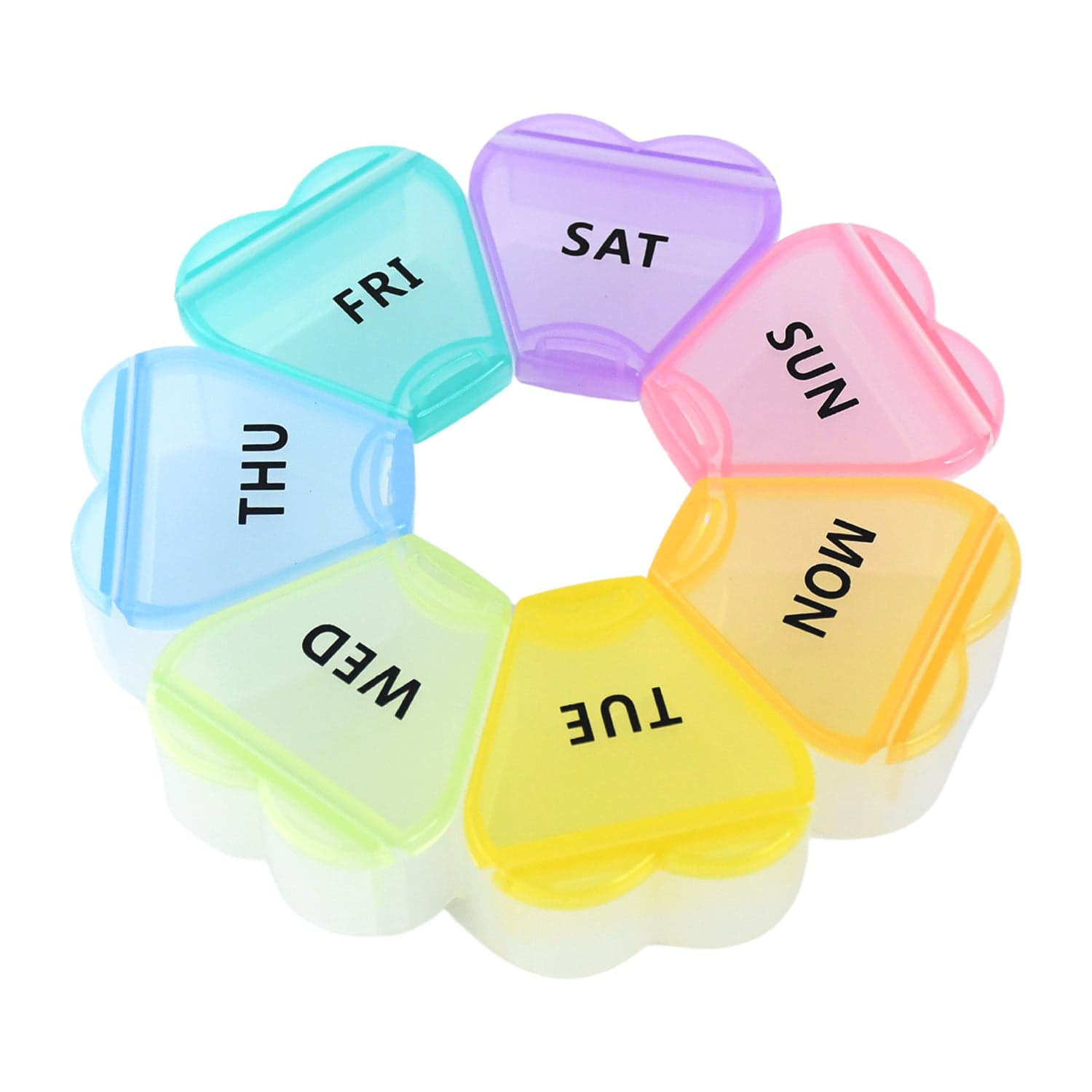 7 Day Round Weekly Pill Organizer Box 1 Pc thumbnail 4