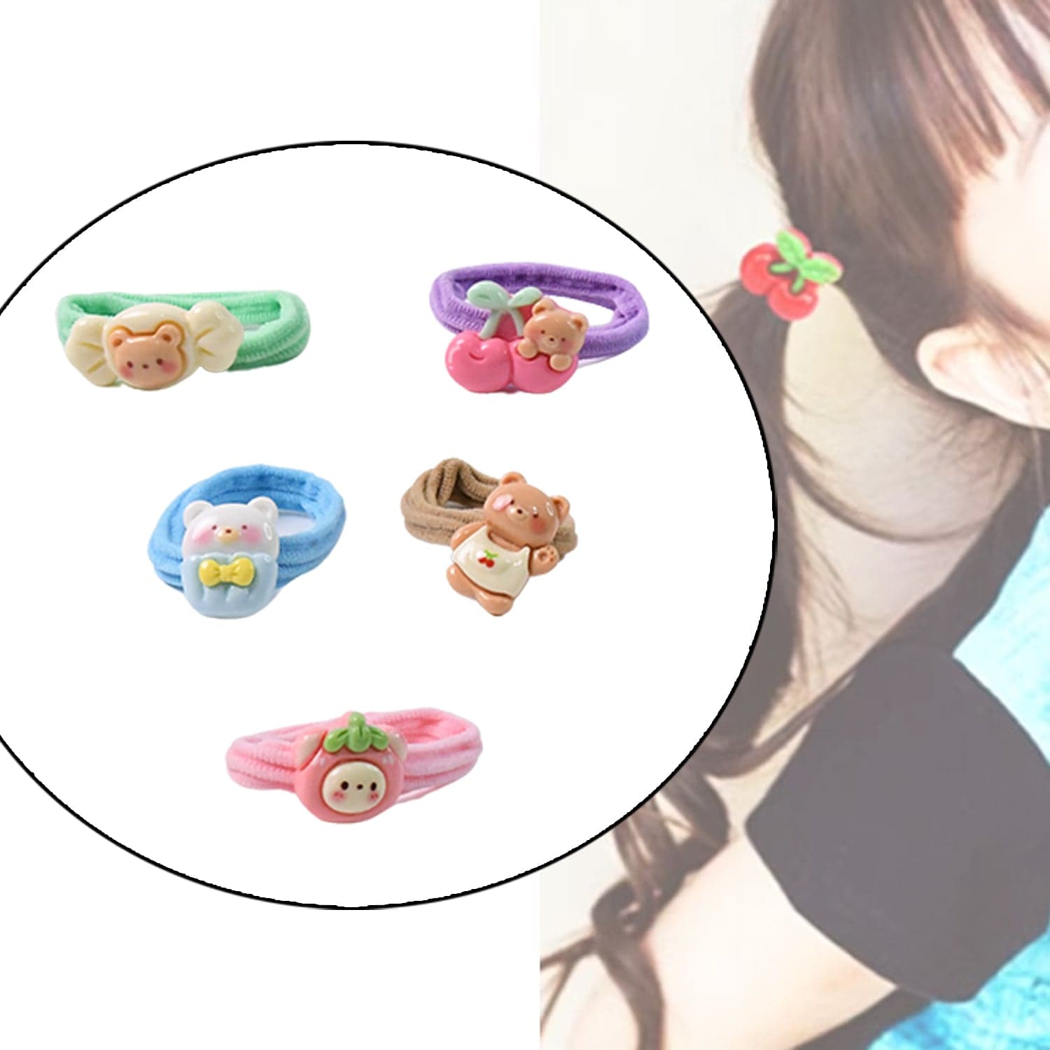 Toddler Hair Ties Baby Hair Tie (5 pcs Set), Hair accessories thumbnail 6
