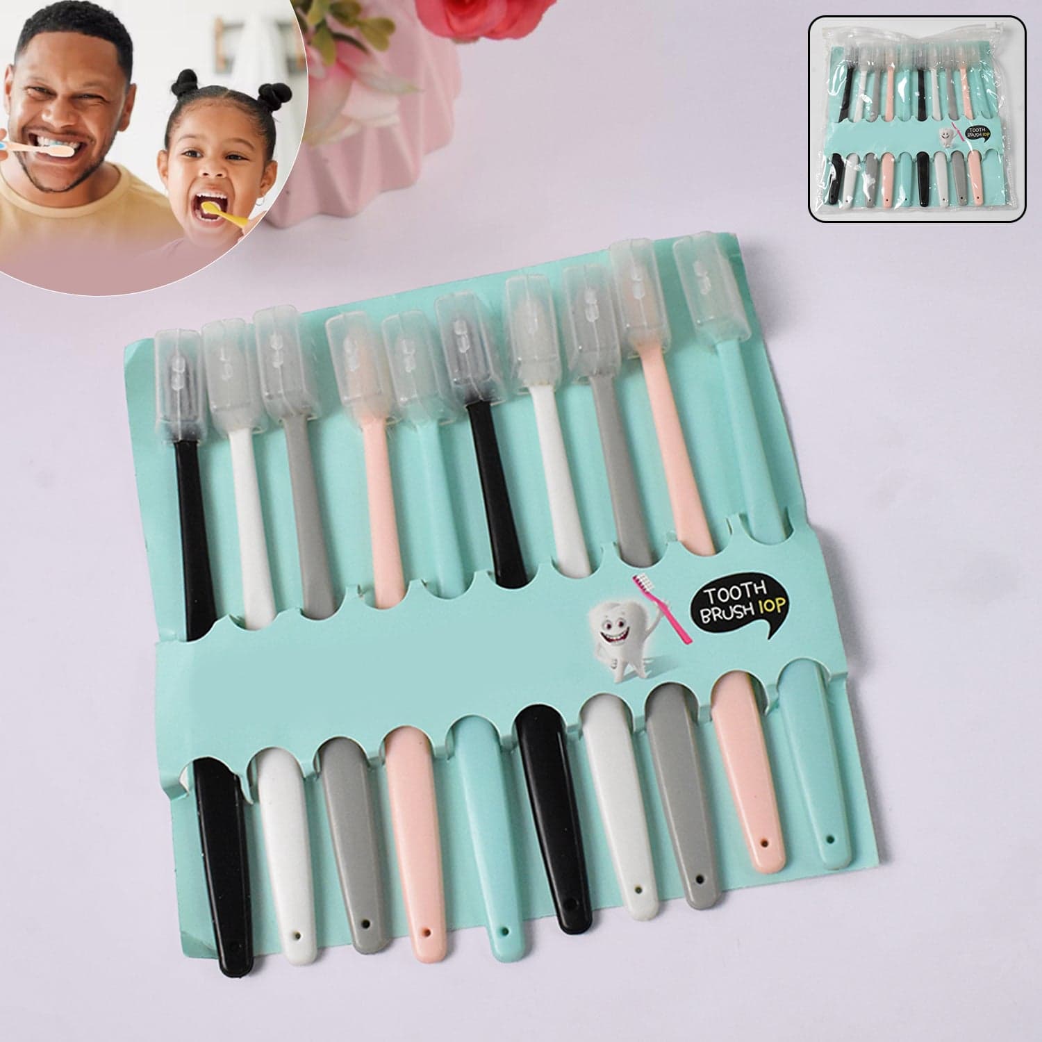 Soft Bristles Toothbrush 10Pc thumbnail 2