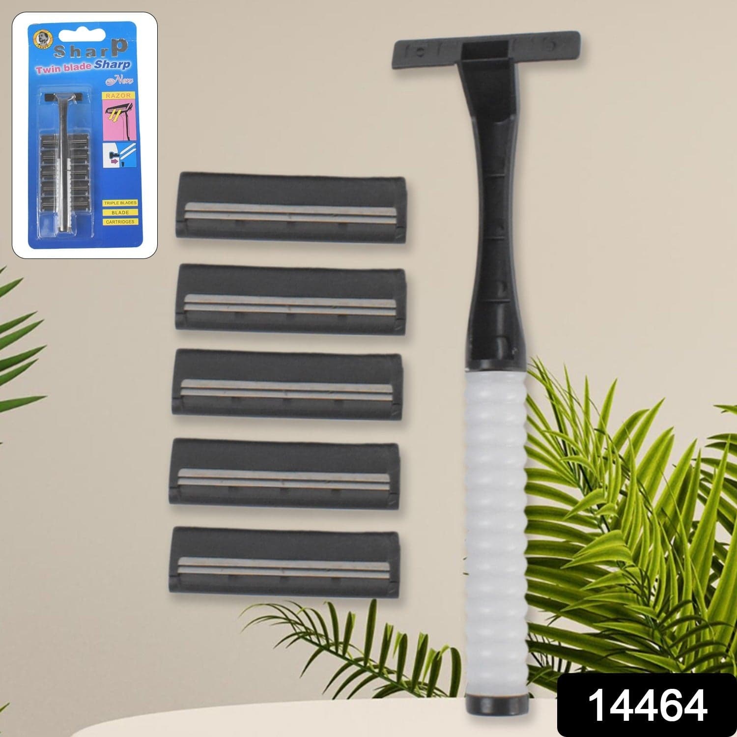 manual shaving razor with 5 blades thumbnail 2