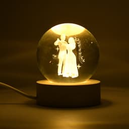 3D Crystal Ball lamps With Base (1 Pc)