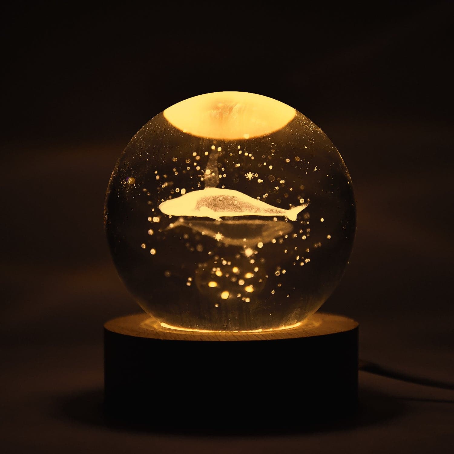 Fish 3D Crystal Ball lamps With Base (1 Pc) thumbnail 3