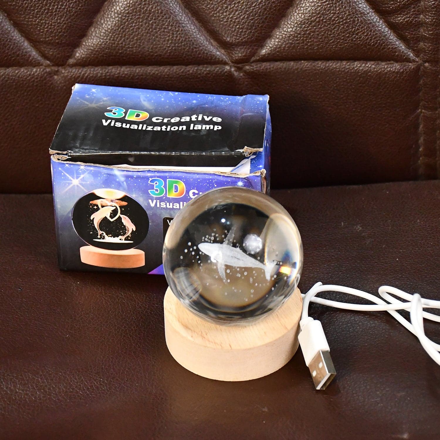 Fish 3D Crystal Ball lamps With Base (1 Pc) thumbnail 8