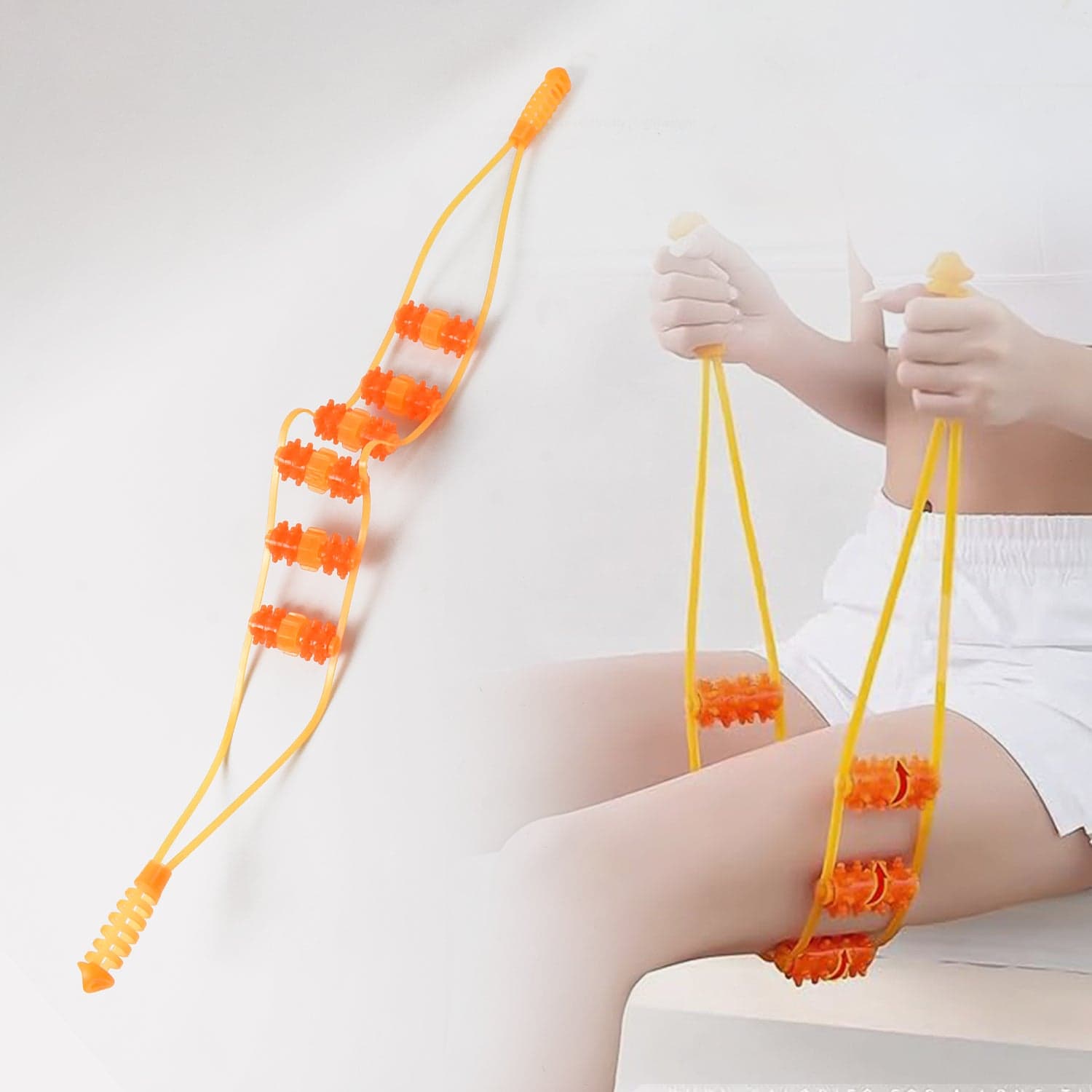 Handheld Back Massage Roller Rope (1 Pc) thumbnail 4