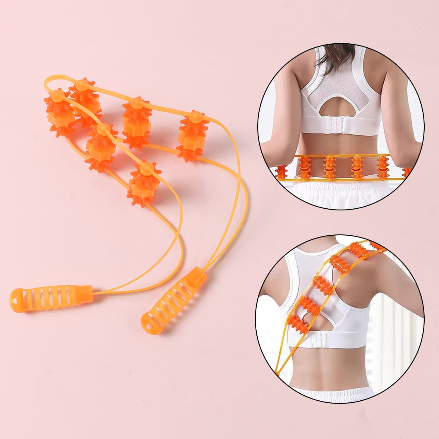 Handheld Back Massage Roller Rope (1 Pc) thumbnail 6