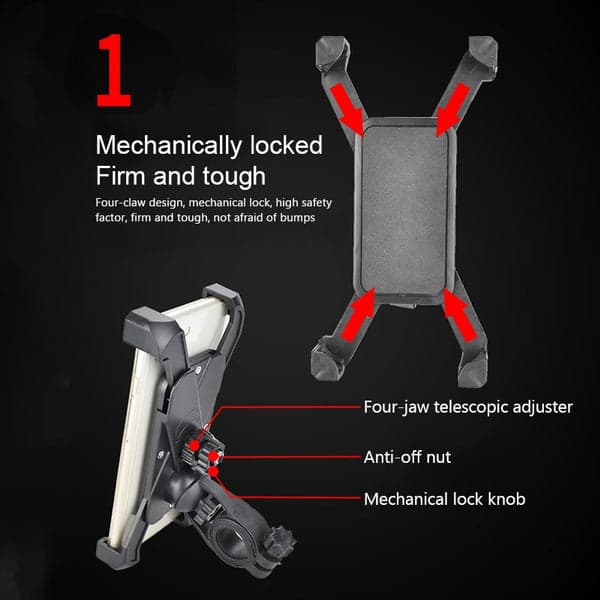 Bike Phone Holder – Anti-Shake 360° Rotation Mount | Gambit thumbnail 6