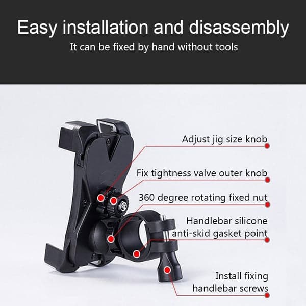 Bike Phone Holder – Anti-Shake 360° Rotation Mount | Gambit thumbnail 7