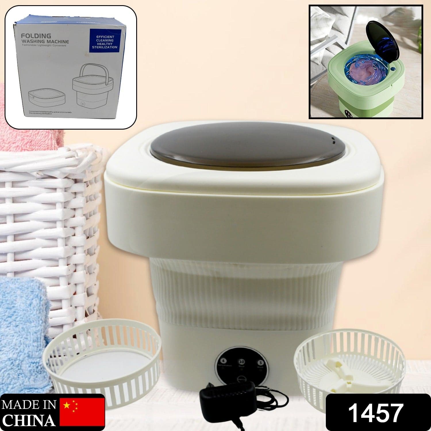 Folding Washing Machine Mini Portable Washing Machine ID-1457 thumbnail 2