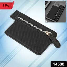 14588 Black Adhesive Phone Card Holder 1Pc