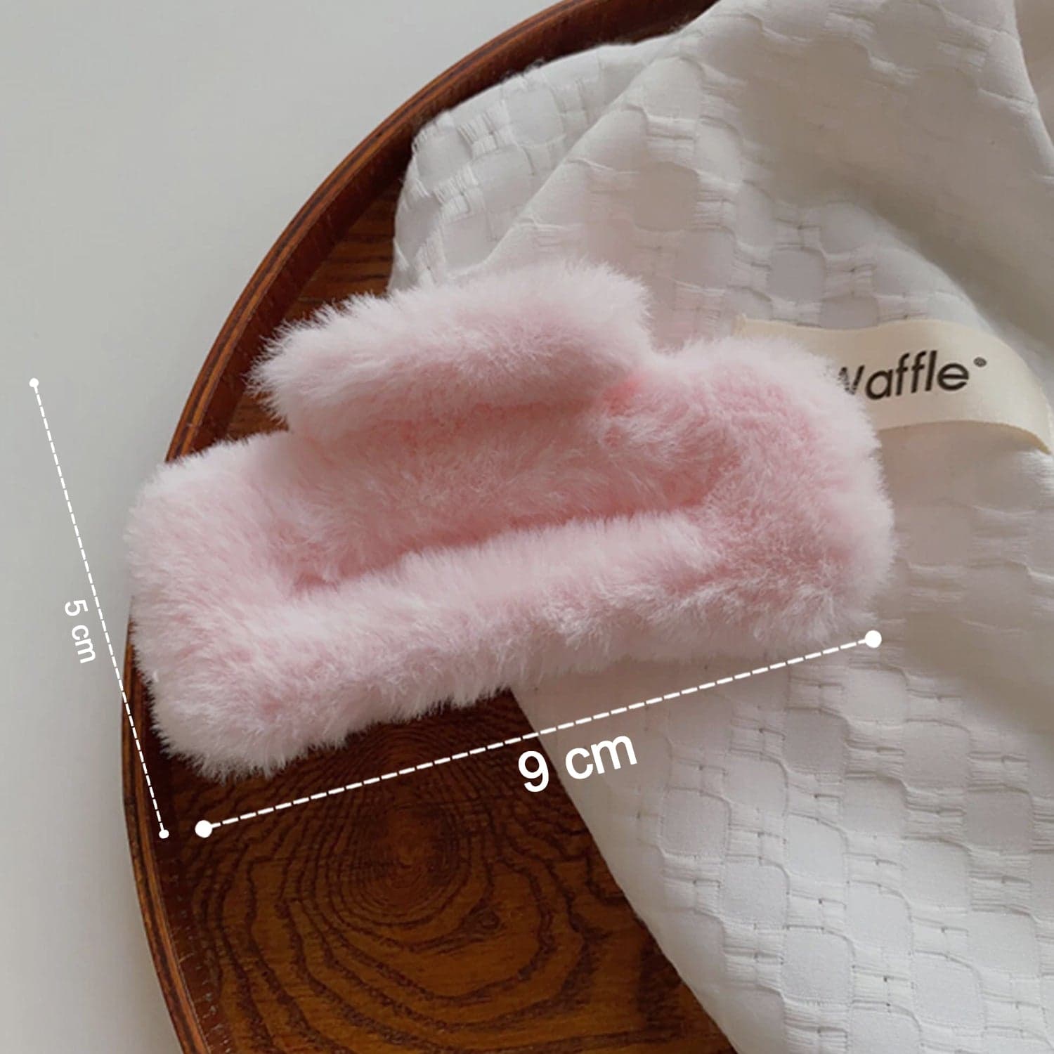 Big Size Soft Faux Fur Hair Claw Clips 12 Pc thumbnail 6