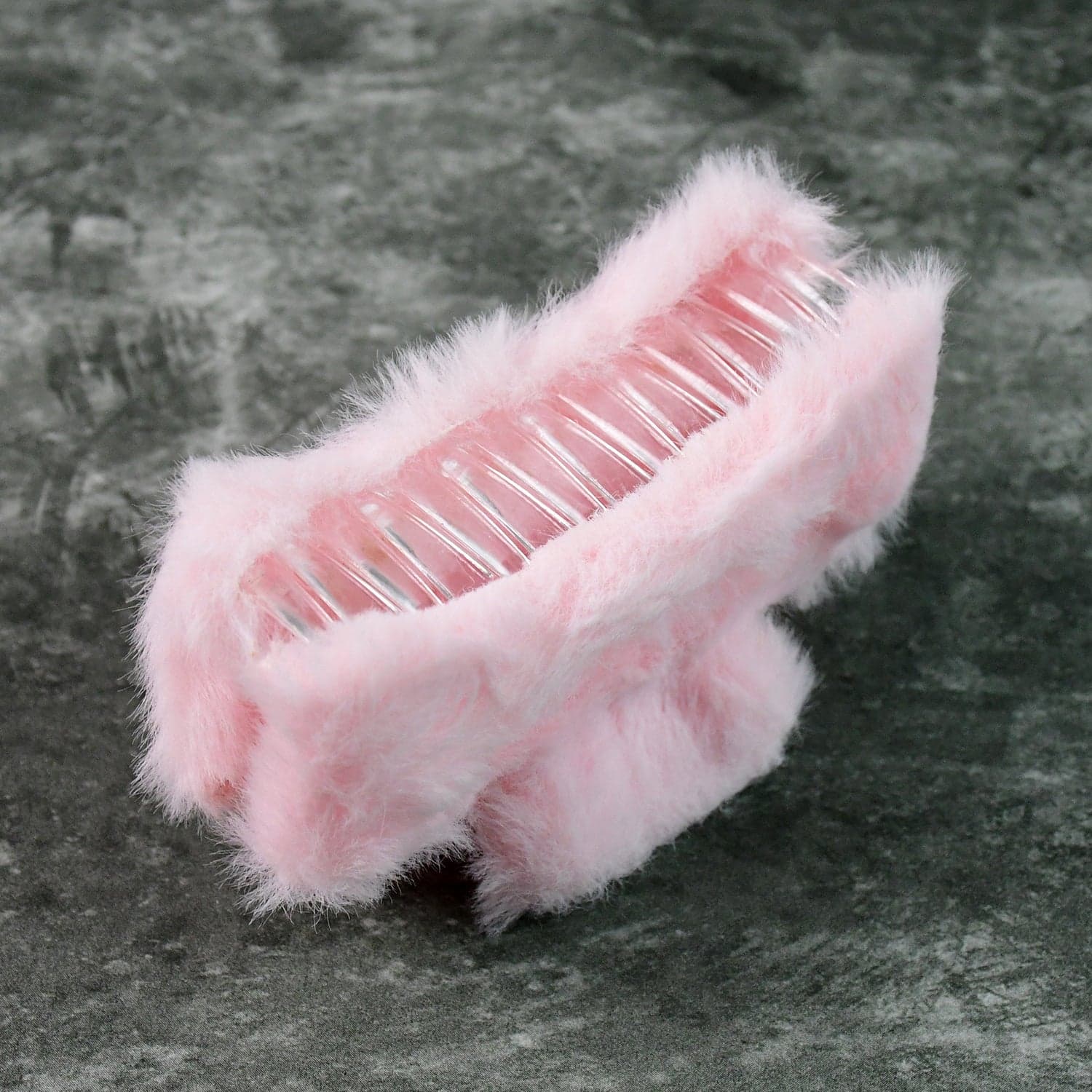 Big Size Soft Faux Fur Hair Claw Clips 12 Pc thumbnail 7