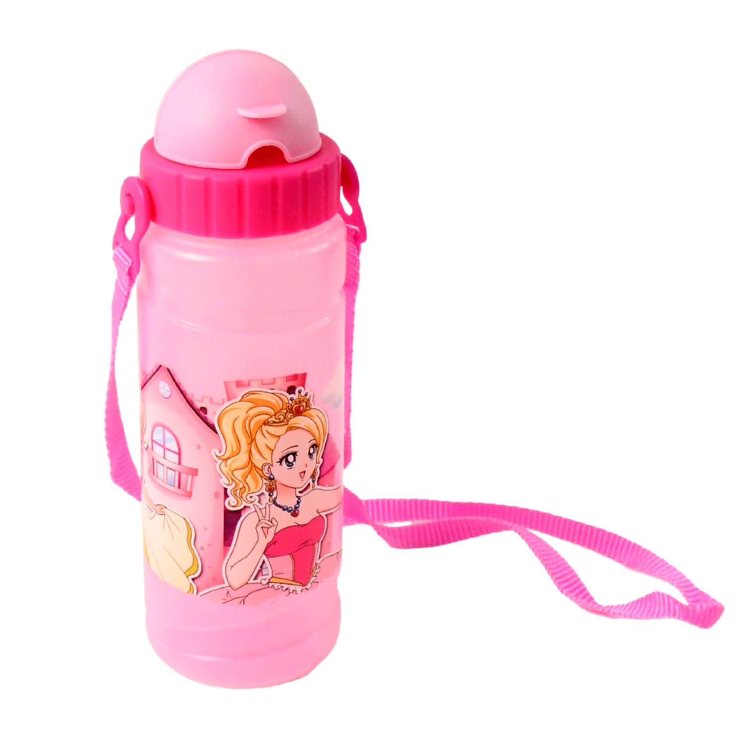 Cartoon Princess Printed Water Bottle For Kids thumbnail 4
