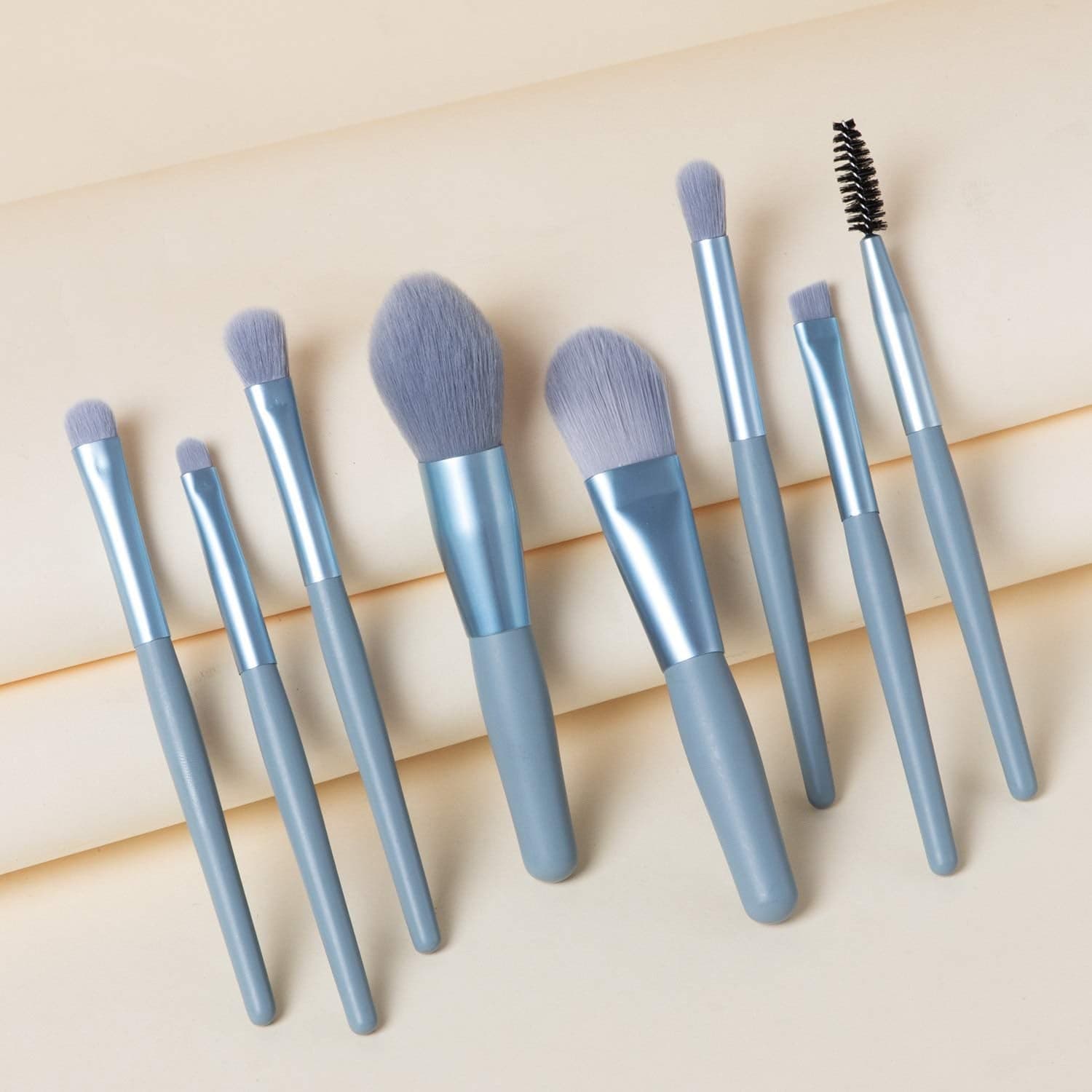 8-Piece Mini Makeup Brush Kit of Portable Premium Synthetic Set with Case (Mix Colors) thumbnail 6